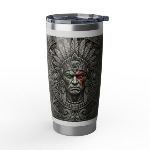 Aztec Skull Stone Pattern Tumbler