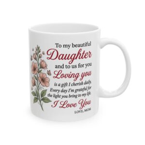 Daughter Love Floral Poem Mug